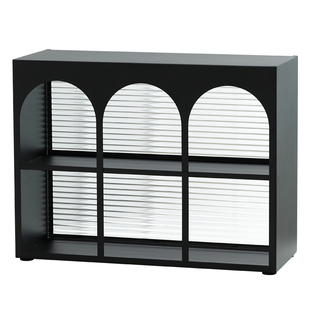 拱门造型置物架h ins风化妆品收纳架 桌面铁艺杂物架 亚克力杯架