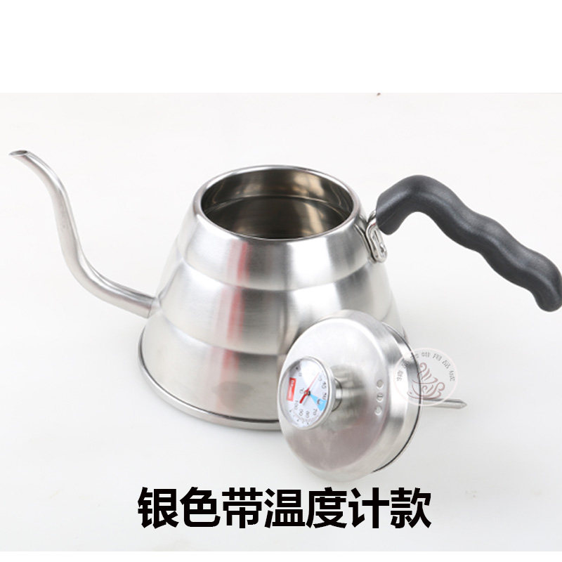 包邮带温度计f手冲咖啡壶长嘴烧水壶不锈钢家用细口滴漏式冲泡咖图片