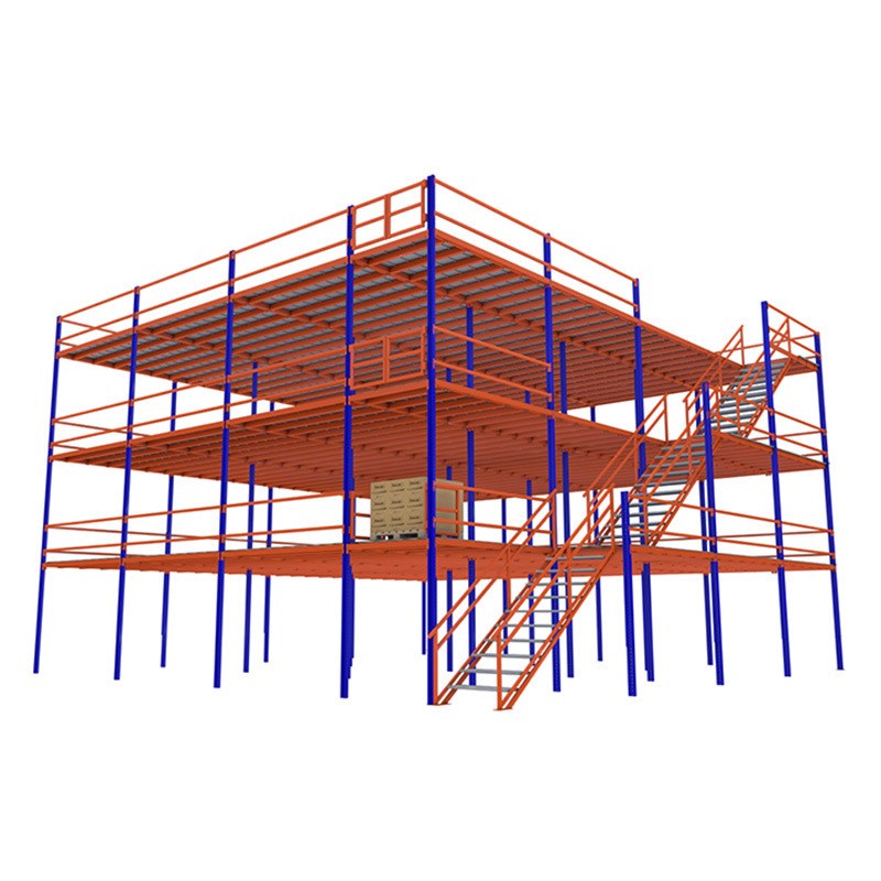 阁楼平台b货架搭建二层厂房仓储仓库重型钢结构夹层免焊接室内隔