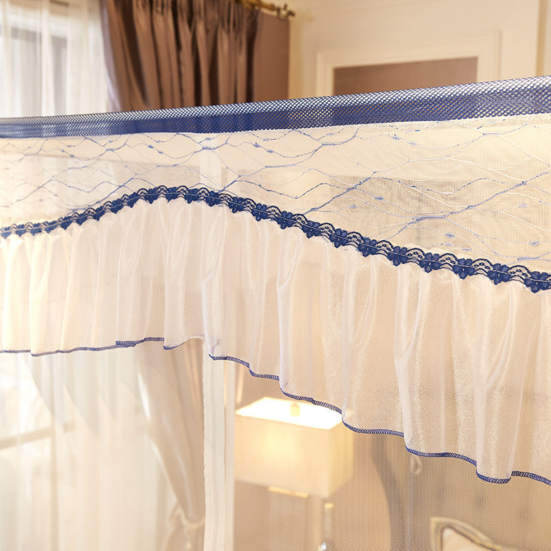 儿童防摔蚊帐三开门拉链款1.5m蒙古包1.8米床家用1.W2米坐床式蚊