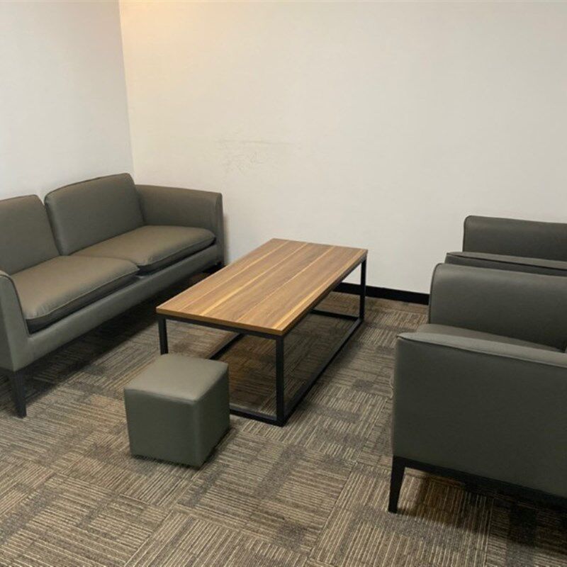 办公沙发 d办公室沙发办公室专用椅子小凳子皮凳黑色西皮真皮小墩