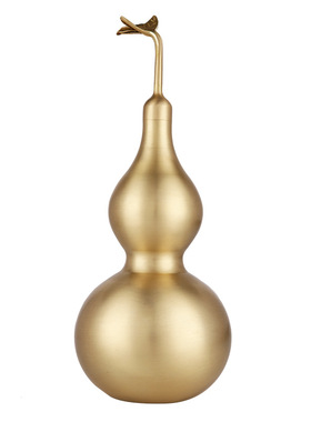 铜葫芦纯铜摆件挂件黄铜开口开盖空心客厅N真品装朱砂一对工艺品