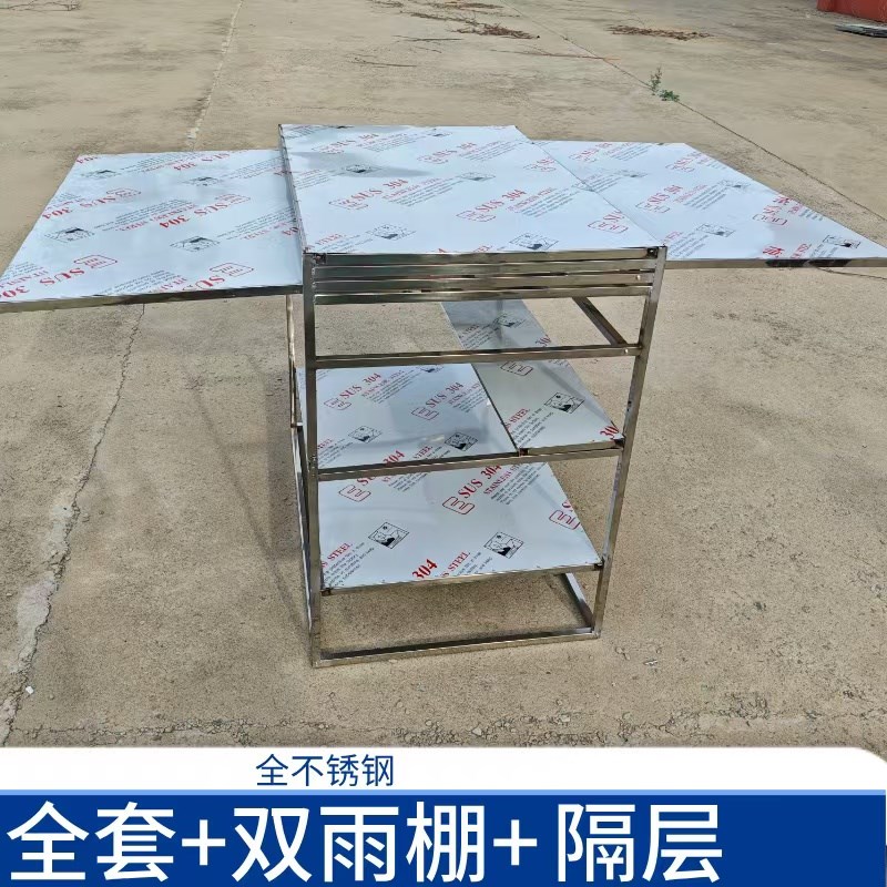 炸串架早餐凉f皮展示架街边电动三轮车摆摊小吃车架子鱿鱼烤肠商