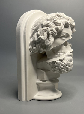 宙斯欧式复古罗马神话石膏像雕塑创意个性高级艺T术装饰桌面摆件