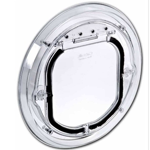 出口国外新款宠物门圆形宠物围栏猫洞狗门狗塑料门小狗门装在玻璃