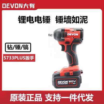 大有20V锂电无刷充电式冲击扳手5733PLUS大扭力风炮架子工专用