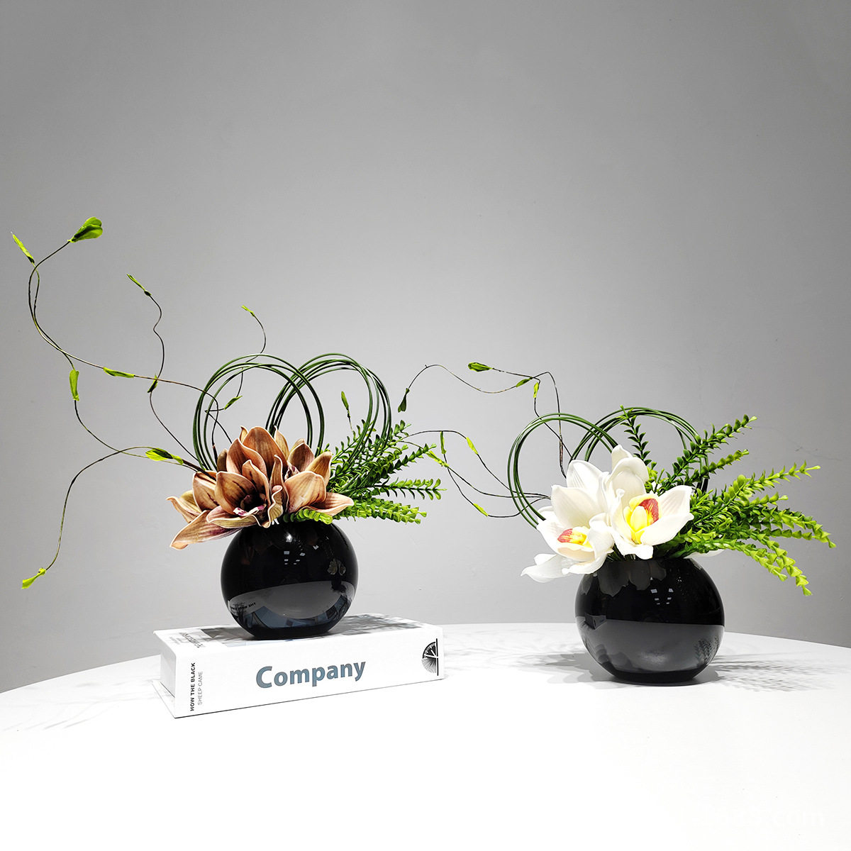 现代花艺仿真绿植盆景桌面花茶几新中式售楼处客厅玄关样板房摆件