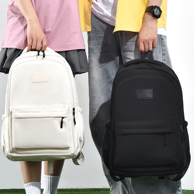 跨境双肩包男士简约休闲旅行背包女Backpack初中生高中大学生
