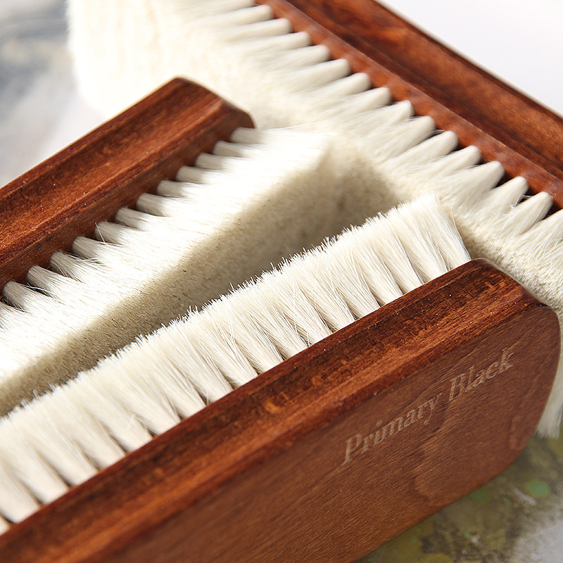 羊毛刷头!欧洲J口榉木!高档A鞋包外贸衣物护理清洁刷刷子原木刷