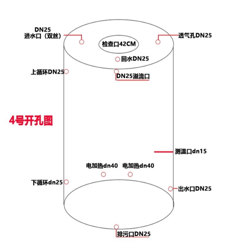 不锈钢水塔储水罐304r加厚承压水箱家用大容量保温蓄水桶酒罐油桶