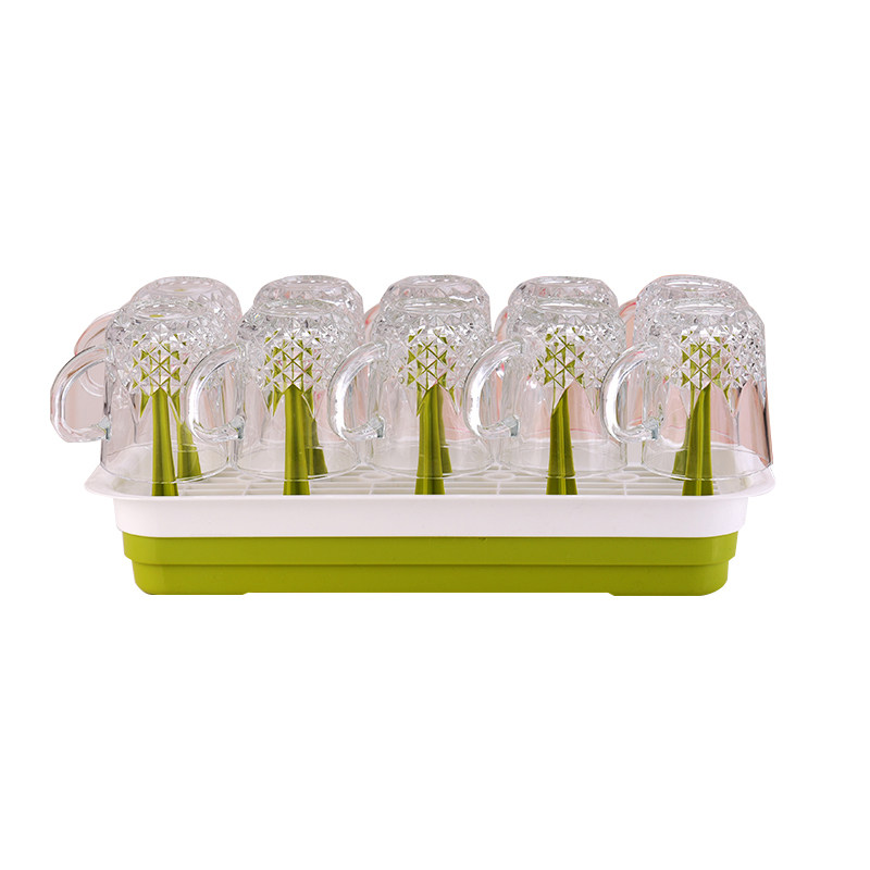 玻璃杯子套装家用6只装茶杯套装B带杯架耐热泡茶水杯茶杯果啤酒杯