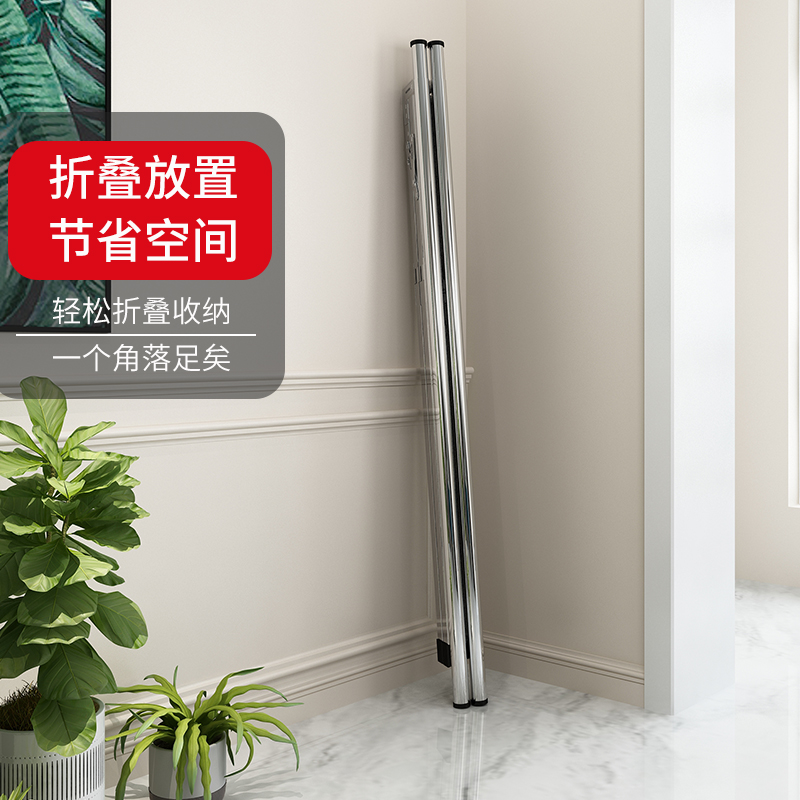 晾衣架落地折叠室内家用阳台室外不锈钢H卧室凉伸缩式杆晒被子神