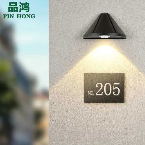 户外LED壁灯防水阳台别墅庭院外墙灯简约楼梯过道门牌单面大门灯