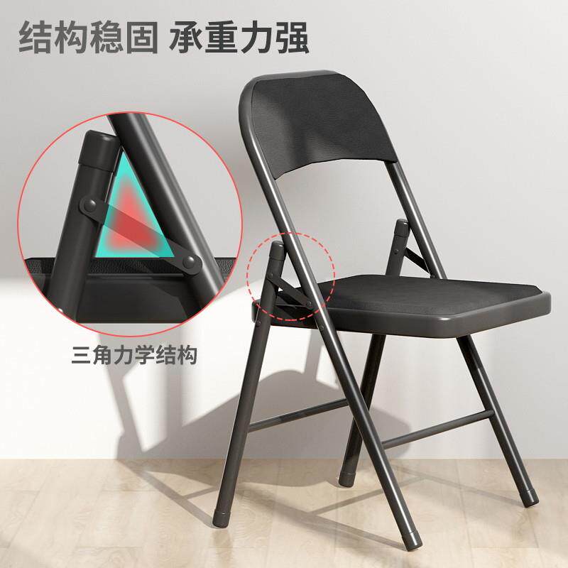 折叠椅子电脑椅靠背椅简约经济家用餐椅塑料宿舍椅子学生户外新品