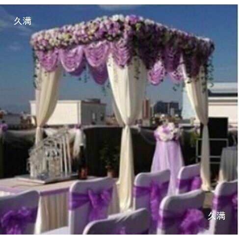 纱幔仿真花四角方亭罗马亭花房仪式亭幸福亭装饰花纱婚庆道具用品