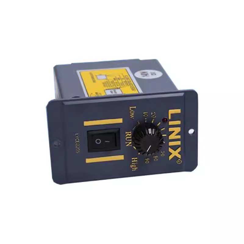 交流调速器220V单相电机减速开关马达速度控制6~200W正反转传送带