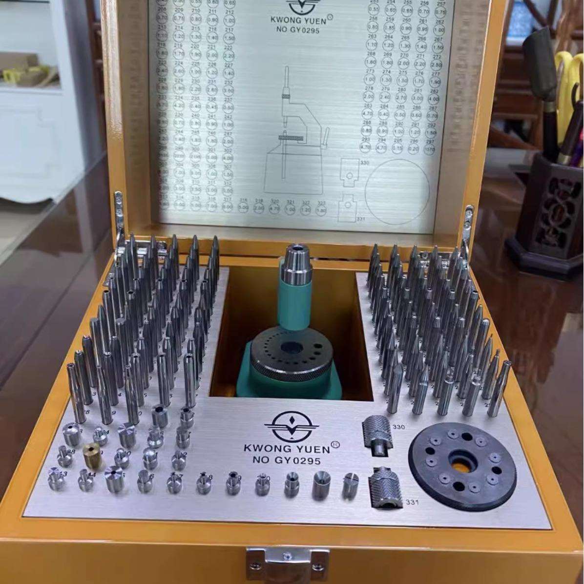 修表工具130支精密冲子冲台套装冲针机摆轮摆轴拆装工具港源钟表