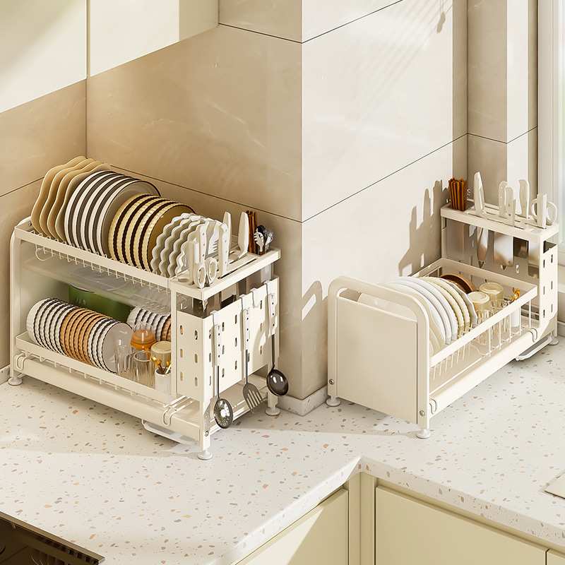 厨房碗架沥水架不锈钢碗碟置物架轻奢碗盘家用置放碗筷收纳盒