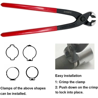 Ear Clamp Pliers with 12pcs Single Ear CV Boot Clamps Band T