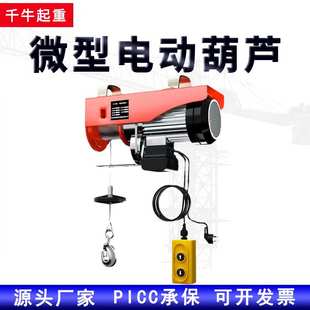 微型电动葫芦小型家用吊机无线遥控220V1吨提升机升降卷扬起重机