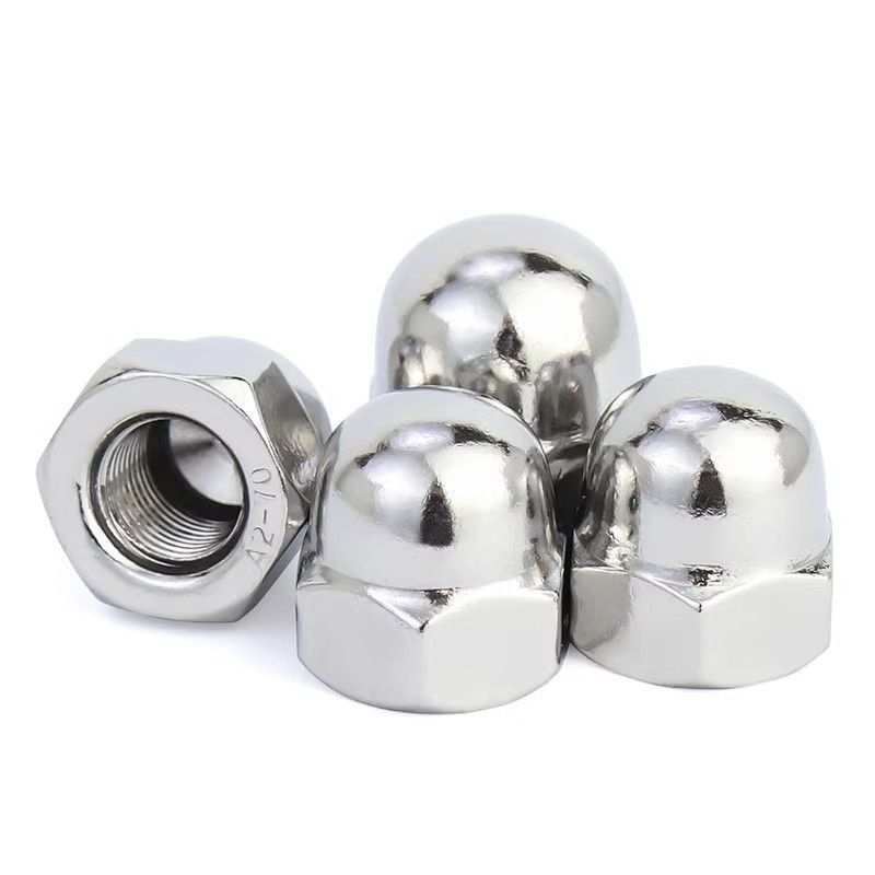 304不锈钢盖型螺母盖型螺帽球头装饰螺丝帽圆头螺母M3M4M5M6-M20