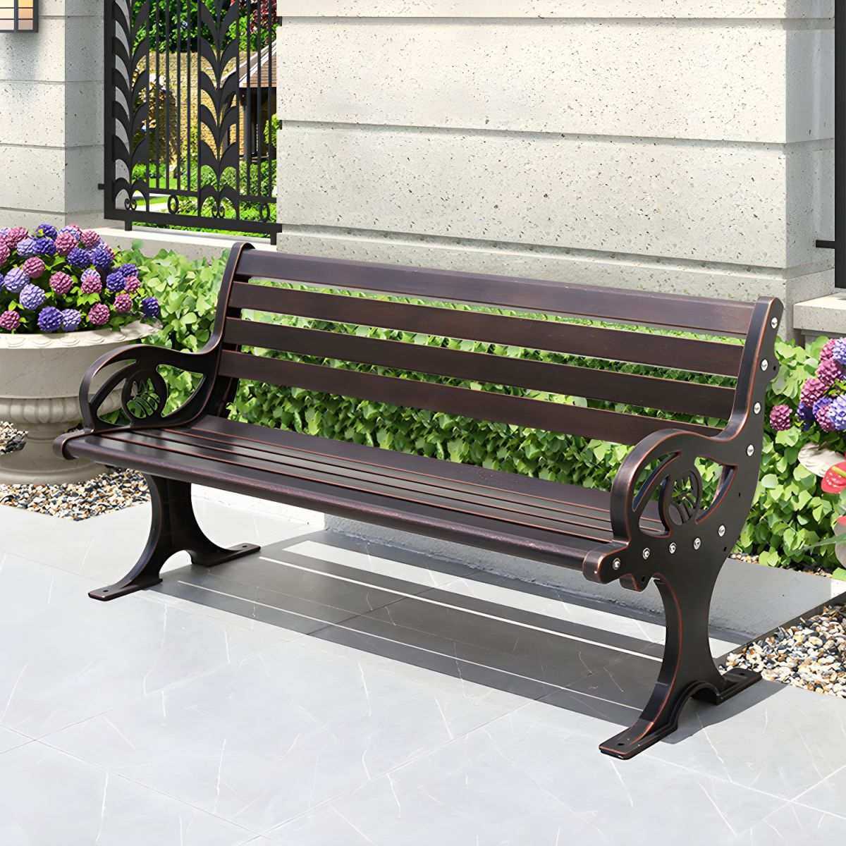 厂家直供防锈铝合金园林庭院休闲铁艺靠背长椅长凳户外铸铝公园椅,3C数码配件,USB灯,淘宝优惠券,粉丝福利购,淘宝优惠卷