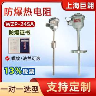 24SA热电阻耐高温防爆温度探头PT100螺纹K不锈钢测温传感器 WZP