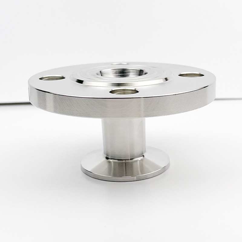 盼特304卫生级法兰变径转换头一端卡盘法兰不锈钢法兰快装接头