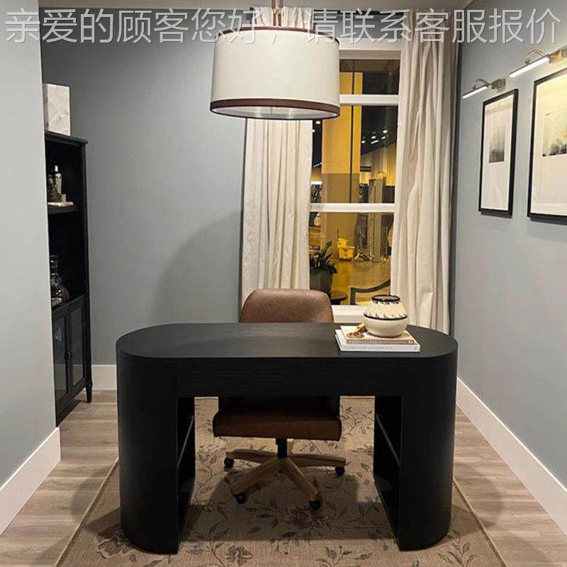 欧式寂风实木作半椭圆工台书桌现代35255简约角创意圆老板桌圈诧,住宅家具,电脑桌,淘宝优惠券,粉丝福利购,淘宝优惠卷