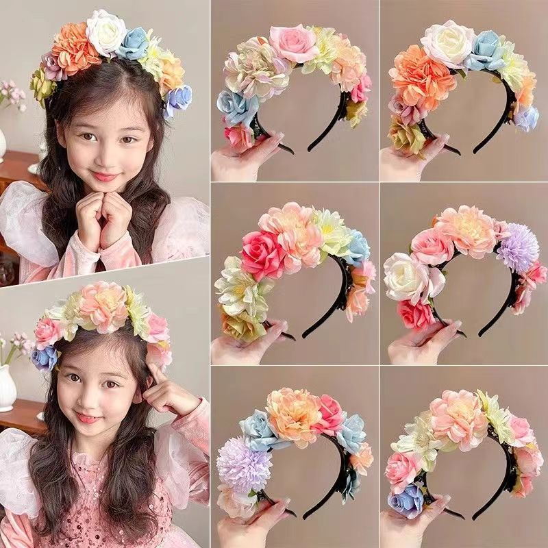 儿童簪花发箍2025新款仙女花环图片