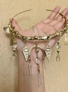 朋克choker废土辣妹星月小众项链