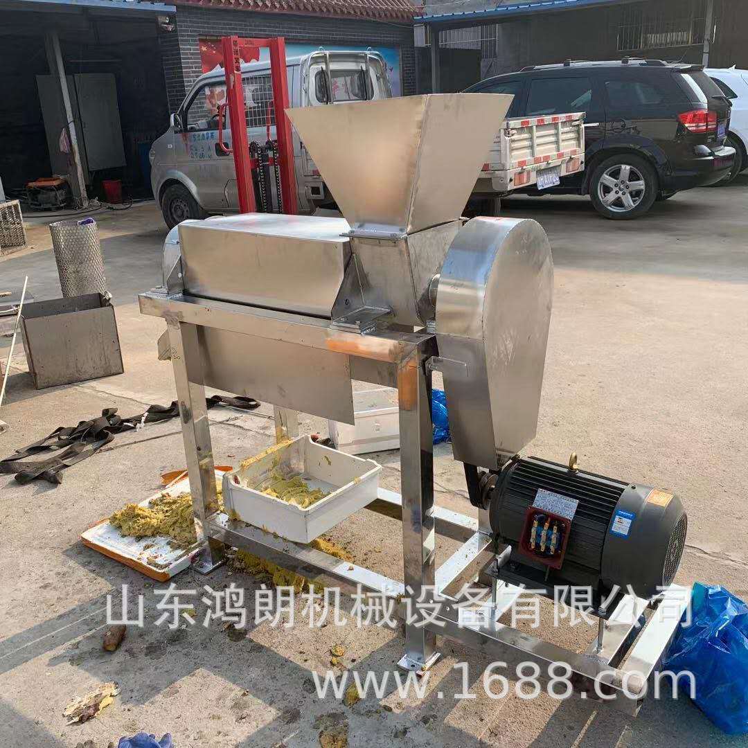 大型工业葡萄苹果梨子挤压榨汁机 鲜榨生姜榨汁机 破碎式压榨机