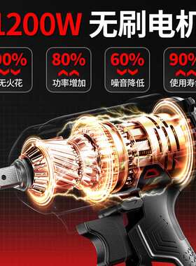 电动扳手跨境大扭力家用冲击扳手亚马逊ozon大功率冲击扳手