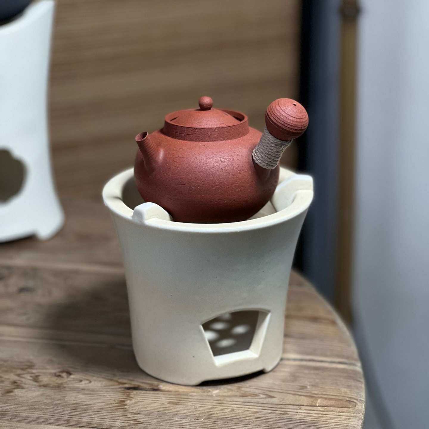 潮汕迷你一人小砂铫 煮水煮茶小容量红泥壶侧把耐高温明火电陶炉