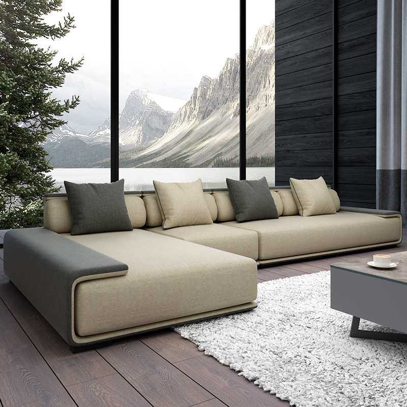 北欧布艺沙发客厅大小户型组合可拆洗现代简约乳胶科技布沙发整装