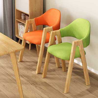 实木椅子Aa字椅简约现代家用凳子靠背书桌椅休闲椅布艺奶茶店桌椅