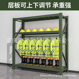 軍綠色移動貨架防爆盾牌架鍬鎬架帶輪帶網(wǎng)應(yīng)急裝 備物資存放架