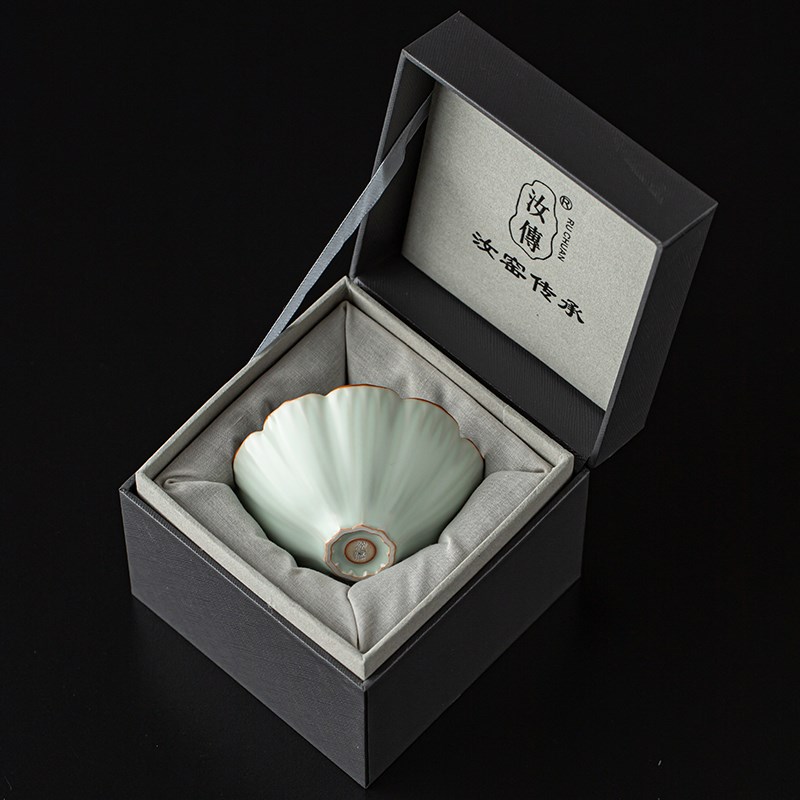 汝傅丨翠羽汝窑片茶杯杯单杯品茗杯茶盏汝瓷功夫茶茶具