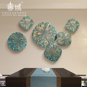饰挂件 泰域 泰国墙饰荷叶客厅墙上墙壁装 东南亚壁饰壁挂饰品