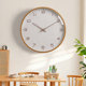 风免打壁挂钟客厅实木创意时钟级感装 饰钟表新款