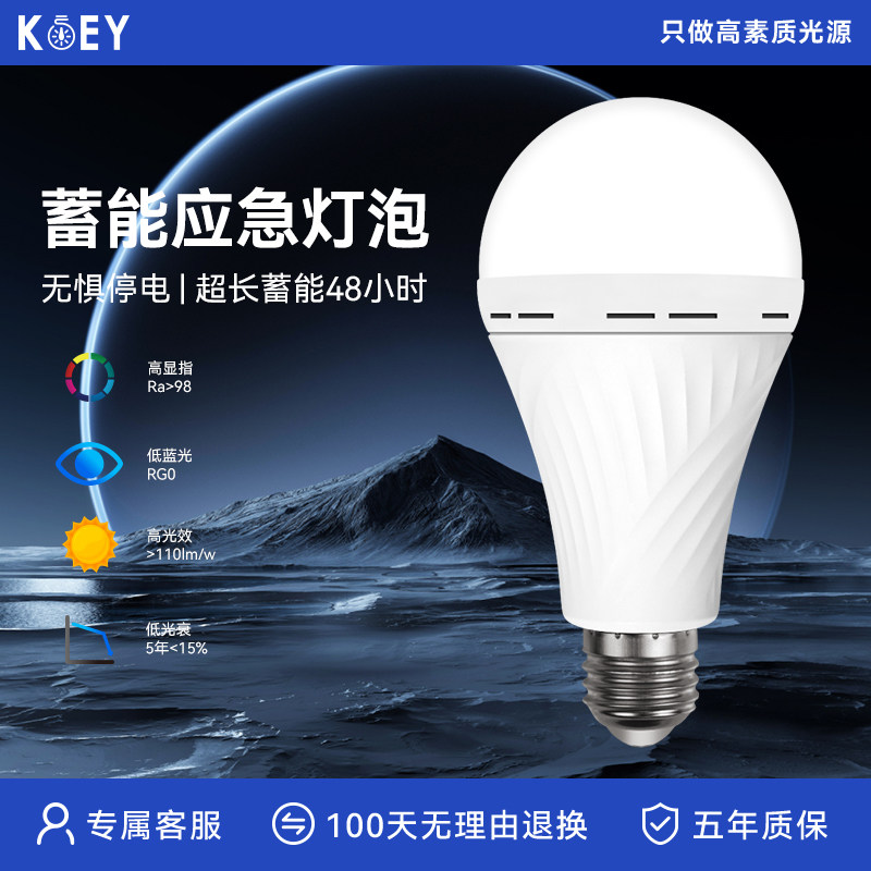 充电能球泡灯全光谱灯泡千分级调光智能显指大功率