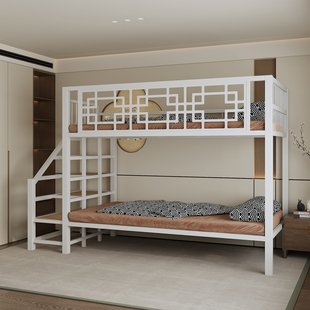 闽岳铁艺高架床下空单上层双层小户型省空间阁楼上下铺高低铁架床