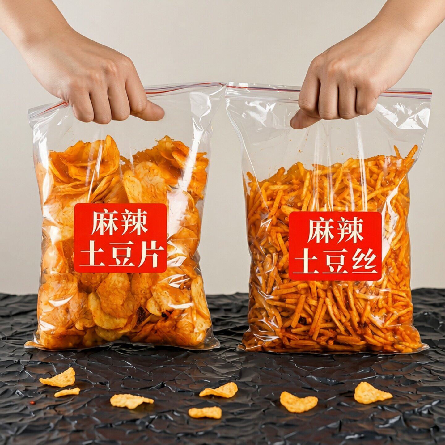 土豆片麻辣贵州土特产网红零食香脆小吃土豆丝零食洋芋片