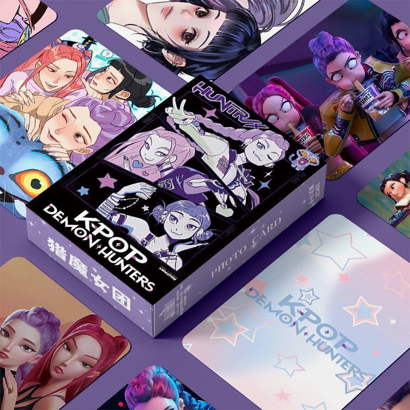 猎魔女团小卡周边镭射55张自印三寸高清明信片LOMO卡片拍立得照片