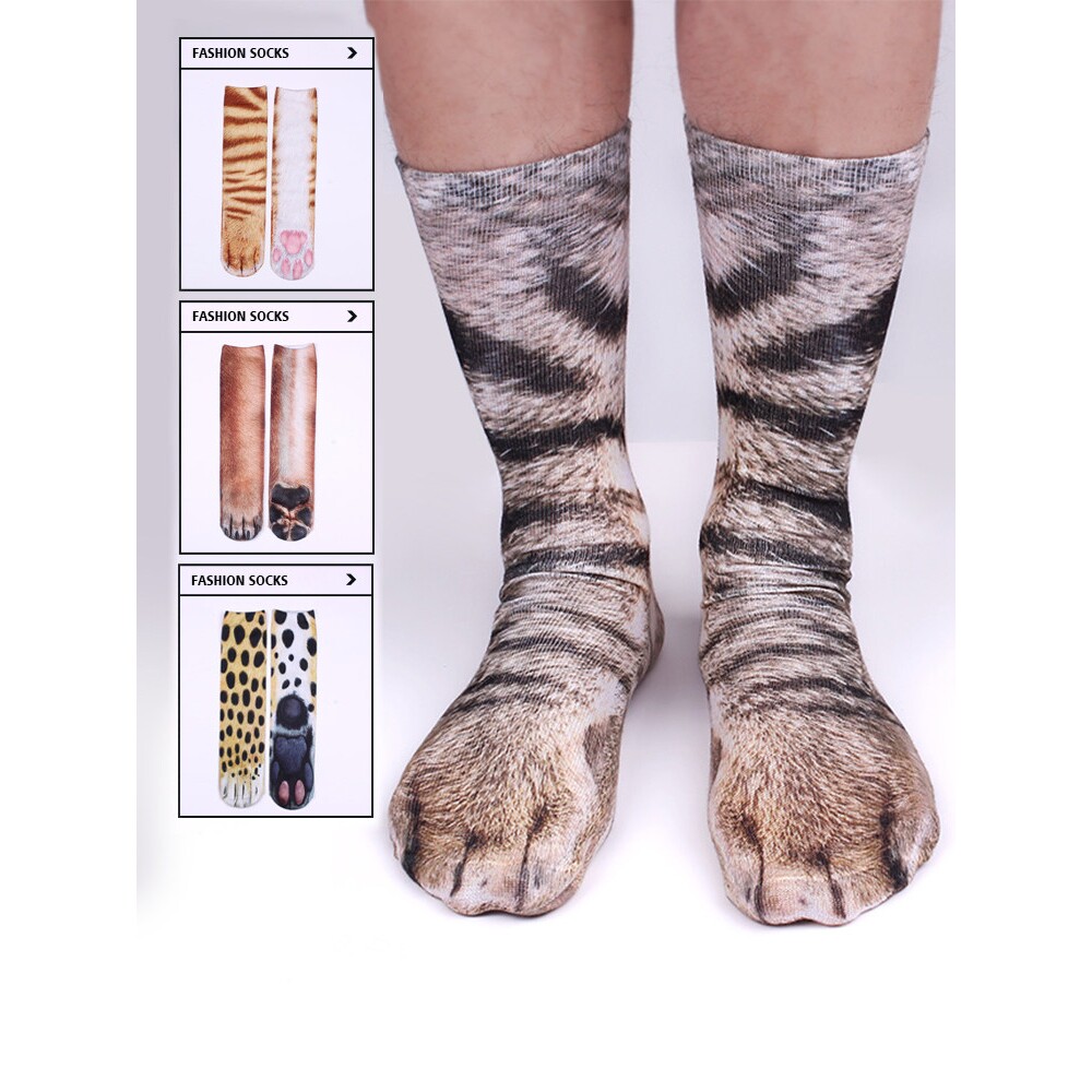 猫爪猫咪猫脚猫腿袜子动物3d仿真jio微博网红同款长筒袜男女搞怪