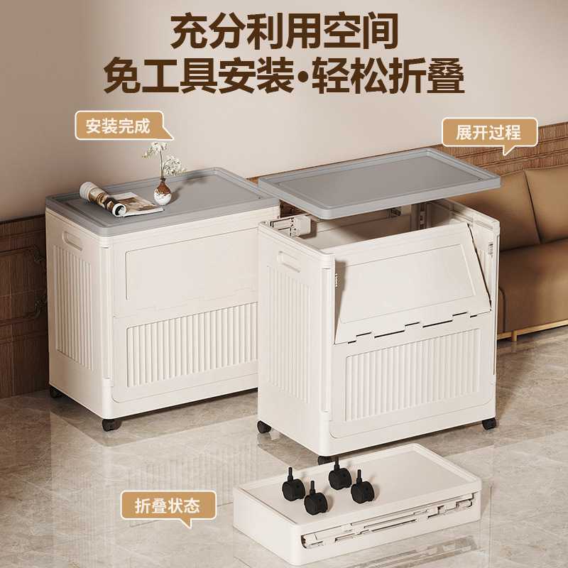 衣服收纳箱大容量家用翻盖滑轮可