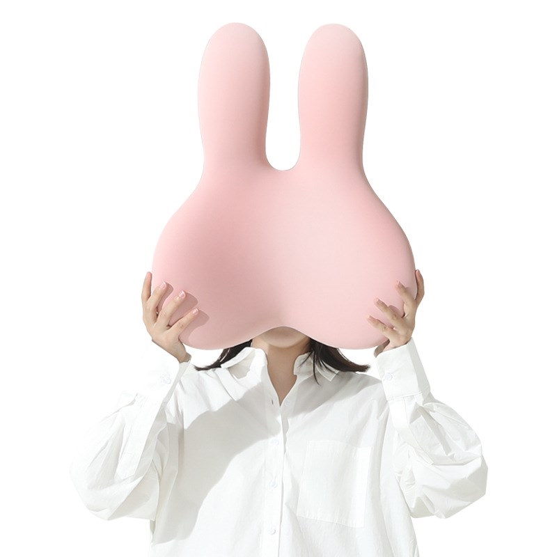 西诺思大头兔腰靠办公室椅子兔子靠背坐车护腰神器记忆棉靠垫靠枕