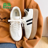女2026春季 女款 新款 森马德训鞋 爆款 超火休闲厚底百搭板鞋 小白鞋 女
