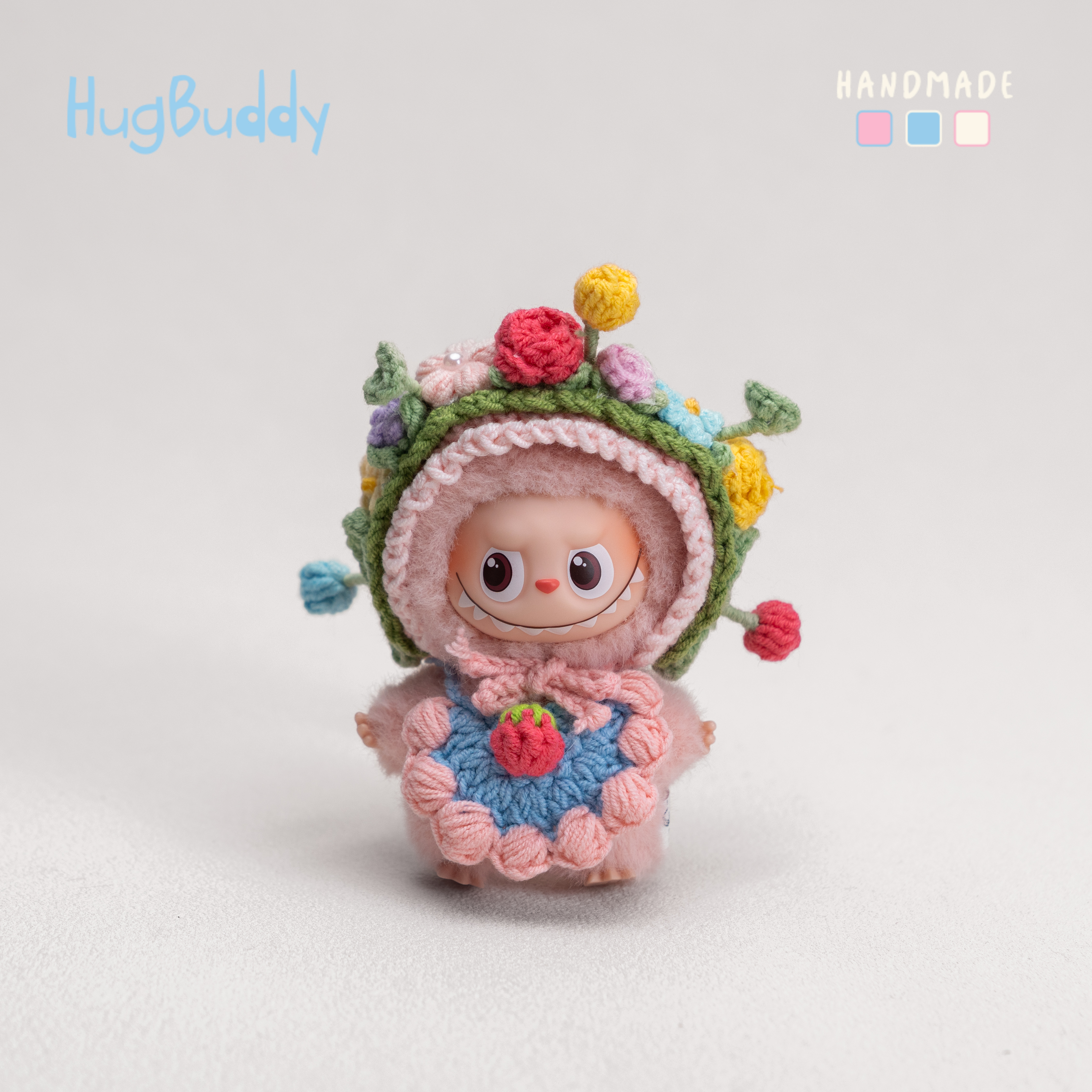 原创纯手工针织labubu娃衣4.0拉布布玩偶衣服裙子心底密码替换装