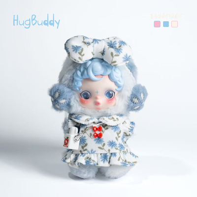 原创sp光织园娃衣服蓝白套装晨露皑雪歌适配着替可爱发饰裙子百搭